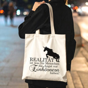 Tasche "Realität vs. Einhörner"