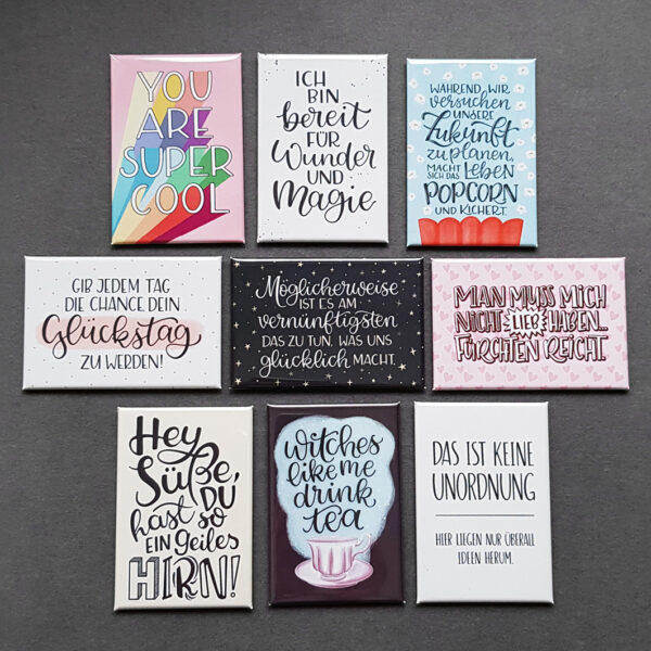 Kühlschrankmagnet Handlettering | Motiv von Carolin Magunia grafische Poesie – Bild 3