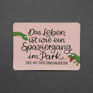 Postkarte mit abgerundeten Ecken "Spaziergang im Park"