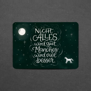 Postkarte mit abgerundeten Ecken "Nicht ALLES wird gut."