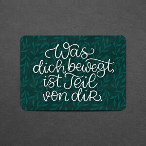 Postkarte mit abgerundeten Ecken "Was dich bewegt"