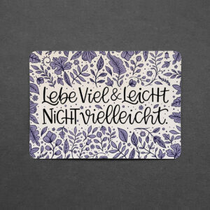 Postkarte mit abgerundeten Ecken "Lebe Viel & Leicht"