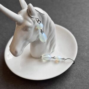 Ohrschmuck "Opalit / Opalglas" aus Glas & Edelstahl | CAABjewels