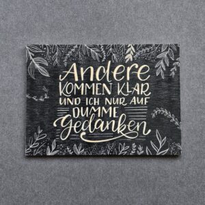 Holzpostkarte mit Magnet "Andere kommen klar"